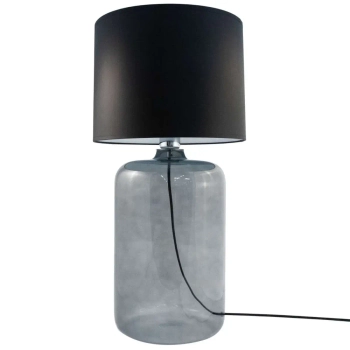 Stojąca Lampa nocna AMARSA 5510BK szklana LAMPKA stołowa czarna grafitowa