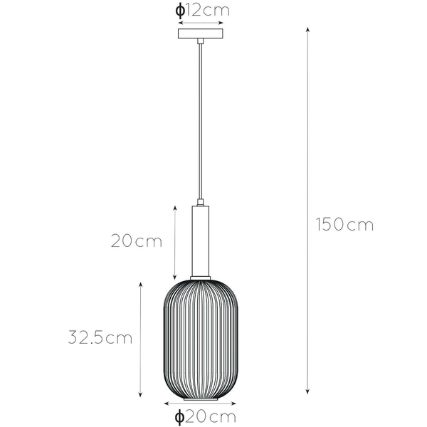 LAMPA wisząca MALOTO  45386/20/62 Lucide szklana OPRAWA loftowy zwis bursztynowy mosiądz