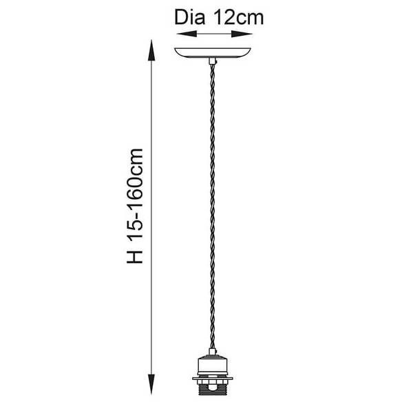 Wisząca lampa do salonu Cable set 61809 mosiądz czarny