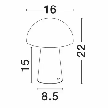 Lampka nocna CASTORO LE45584 LED 2W 3000K grzybek czarny