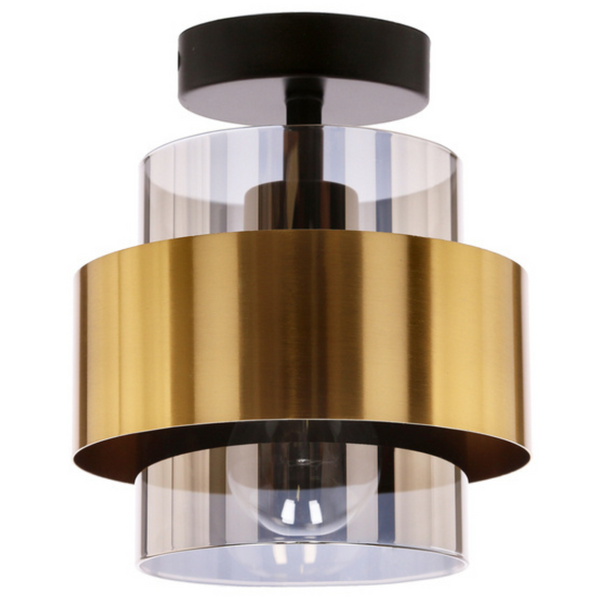 Lampa sufitowa Spiega 31-09487 Candellux tuba dymiona czarna mosiądz