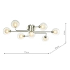 Kulista lampa sufitowa Reyna REY3450-04 szklana molekuły chrom