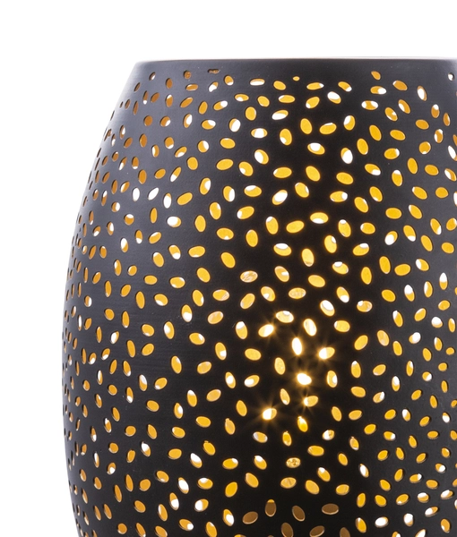 Lampa stojąca Narri 24002S ażurowa na stół czarna złota