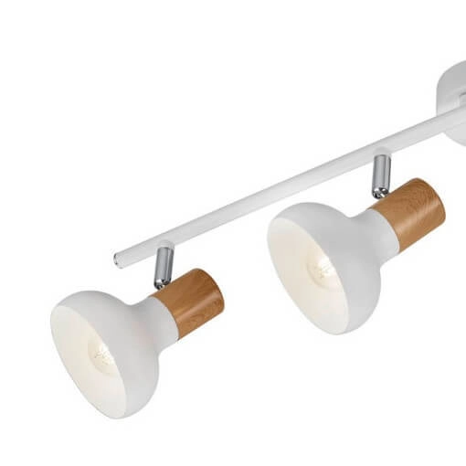 Regulowana lampa sufitowa PYRION DL031-81524 biały drewniany