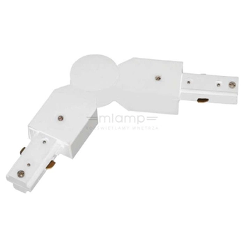 Elastyczny ŁĄCZNIK szynoprzewodu LR/BI Orlicki Design do 1-fazowej szyny natynkowej 230V biały