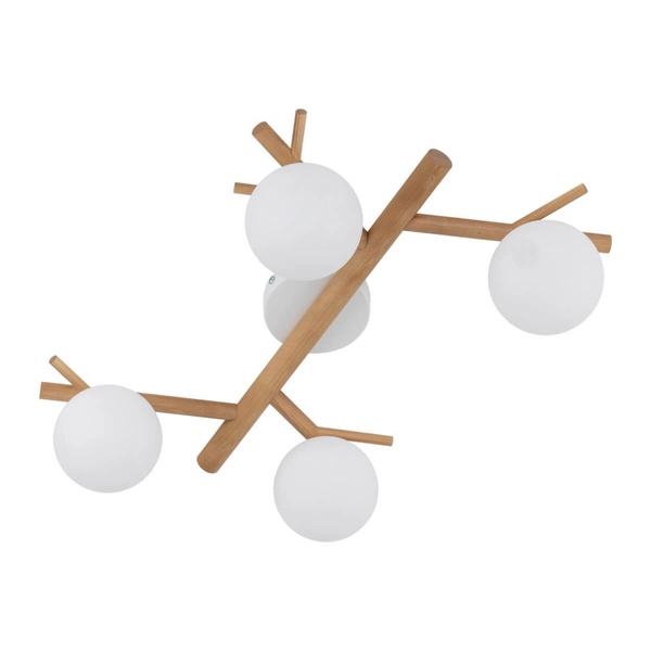 Lampa sufitowa jadalniana Sheron 5309 japandi balls biały drewniany