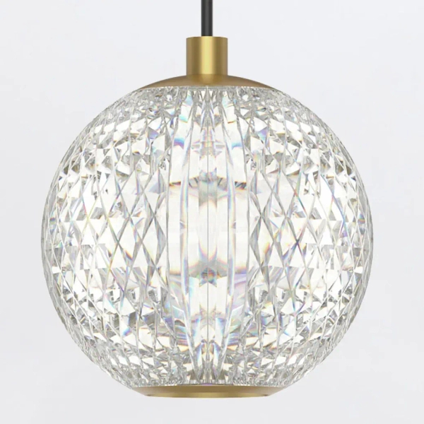 Kulista wisząca lampa Marni QN-MARNI-1P-NBR LED 5W 3000K mosiądz