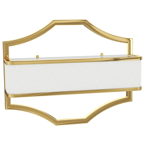 Kinkiet klasyczny Gerdo Parette abażurowa lampa biała złota