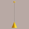 Wisząca lampa salonowa Form 1108G14 Aldex stożkowa z metalu żółta