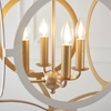 Nowoczesna lampa świecznikowa L&-191922 Light& zwis biała złota
