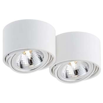 Spot sufitowy LUMOS 2 70252201 Kaspa regulowany downlight metalowy biały