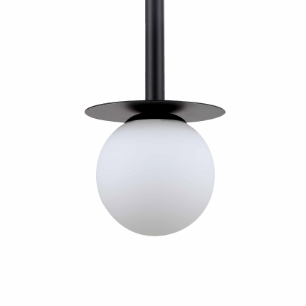 Lampa wisząca Roma LP-1345/1P BK Light Prestige mleczna kula szklana