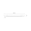 Sufitowa listwa do biura EK0851 LED 36W 4000K IP65 biała