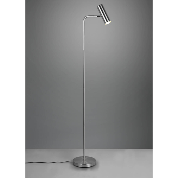 Stojąca lampa podłogowa VANTOS DL107412400 Trio tubka do salonu srebrna