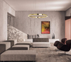 LAMPA wisząca LUXURY P0370D Maxlight LED 67W 3000K metalowa OPRAWA okrągły ZWIS pierścień ring złote