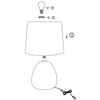 Abażurowa LAMPKA nocna MARMO 47508/81/30 Lucide stojąca LAMPA stołowa ceramiczna czarna