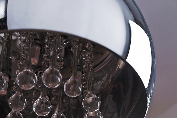 Pokojowy plafon Burn sufitowa lampa okrągła chrom crystal