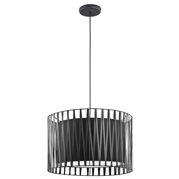 Salonowa lampa wisząca Harmony 1655 TK Lighting abażur z tkaniny czarna