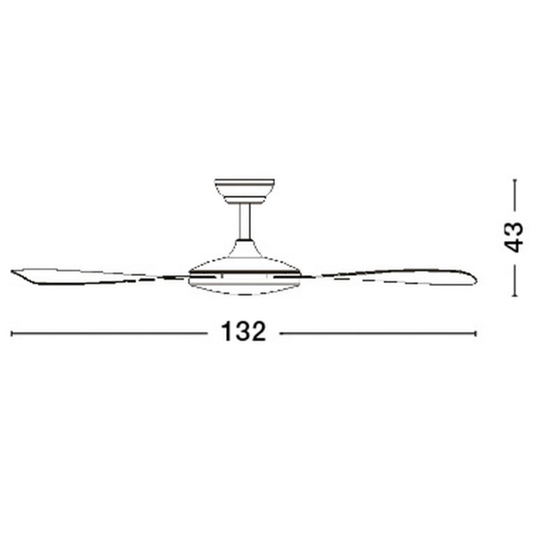 Wentylator sufitowy BLAIRE LE42963 Luces Exclusivas minimalistyczny metal biały