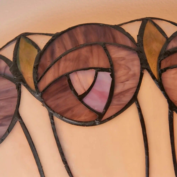 Dekoracyjna lampa sufitowa Hutchinson 64173 szklana klasyczna brązowa