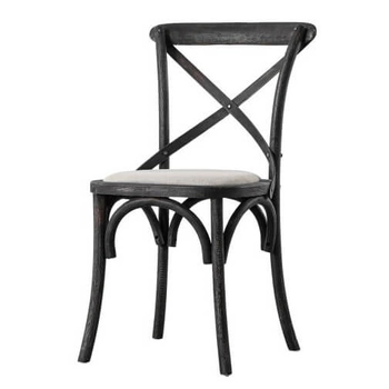 Salonowe krzesło 2 sztuki drewniane Cafe 5055999229845 czarne