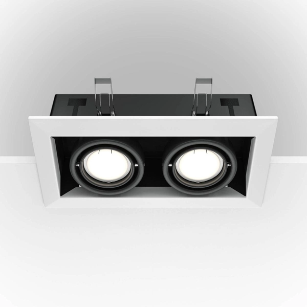 Podwójna lampa sufitowa Metal Modern DL008-2-02-W biała