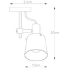 Regulowana LAMPA sufitowa QUINNY  74107/01/30 Lucide metalowa OPRAWA reflektorek czarny