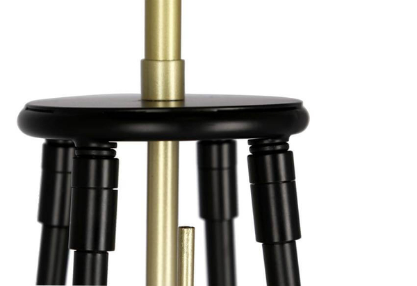 Elegancka lampa podłogowa Tegola do sypialni czarna złota