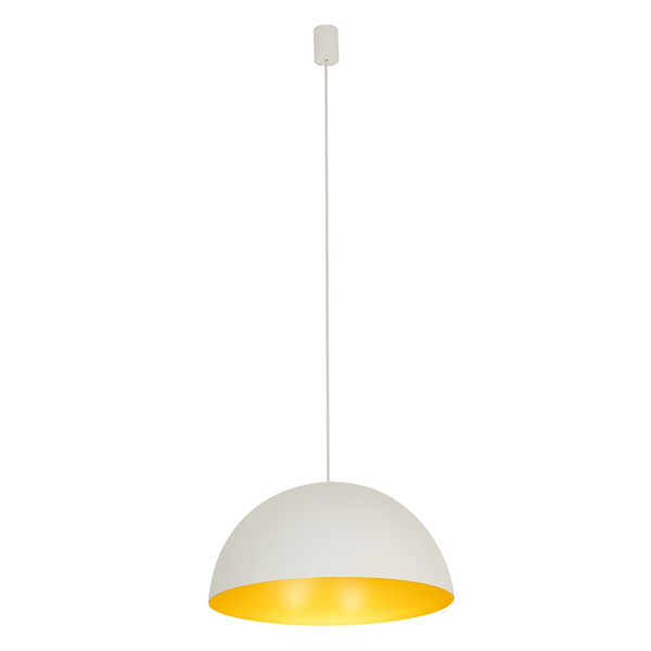 Lampa wisząca glamour Hemisphere Super 10700 Nowodvorski kopuła biała złota