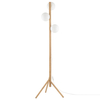 Lampa podłogowa do sypialni 5809 kule bubble drewniana biała