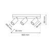Sufitowa lampa Hudson MLP8796 do kuchni nowoczesna czarna