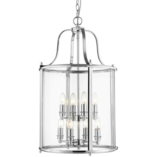 Retro LAMPA wisząca NEW YORK P08434CH Cosmolight industrialny zwis do jadalni przezroczysty