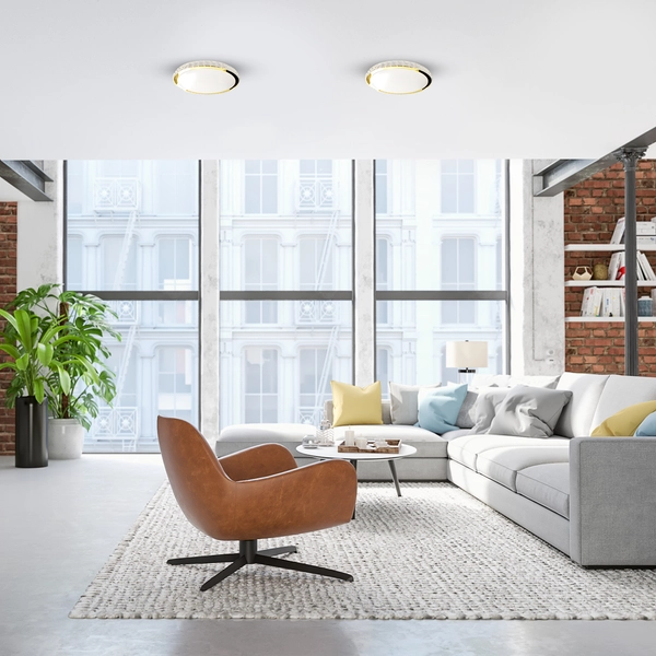 Ściemnialny plafon Layla ML8130 Milagro LED 33W 3000-6000K na pilot złoty