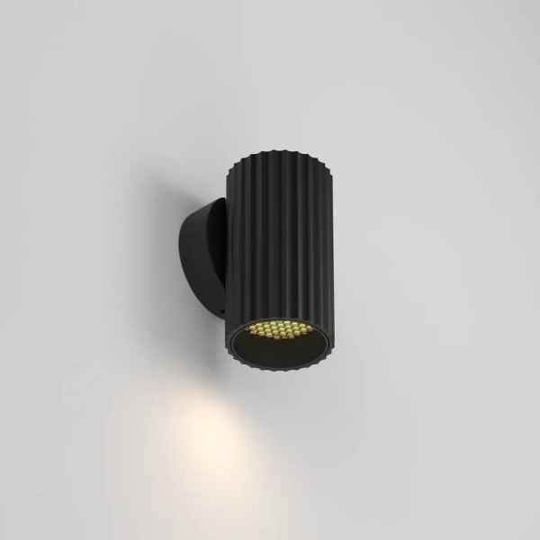 Ścienna lampa podłużna Calipso C106WL-01-GU10-B tuba czarna