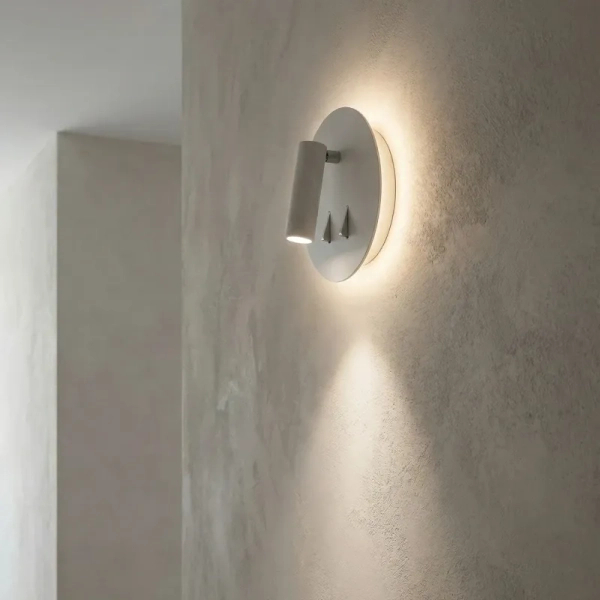 Biały kinkiet ścienny FARO AZ6881 1xLED 6W 3000K tuba z włącznikiem