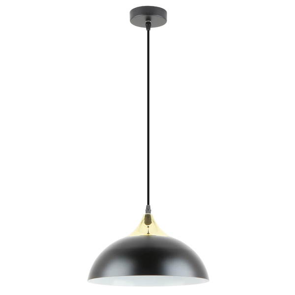 Wisząca lampa kuchenna Sarda A8134 Zumaline kopuła nad wyspe metal czarny