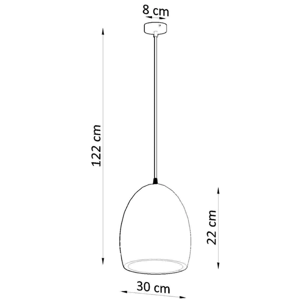 Wisząca lampa sypialniana SL.0848 ceramiczna nad łóżko biała