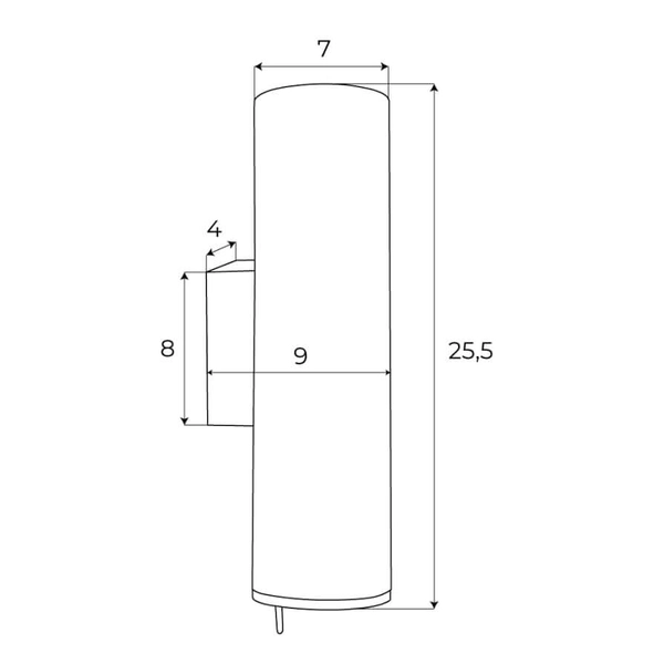 Sypialniany kinkiet tuba Laxer W0331 Maxlight góra-dół metalowy biały