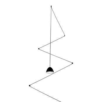 LAMPA wisząca ZIG - ZAG LP-1243/1P BK Light Prestige metalowa OPRAWA zwis LED 7W 3000K czarny