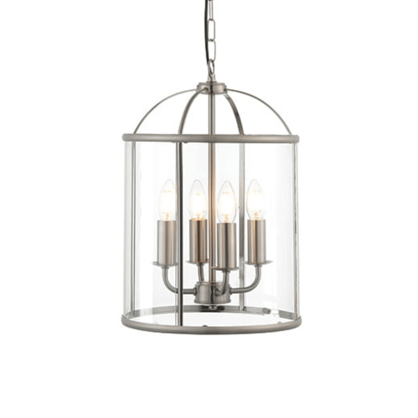 Świecznikowa lampa wisząca Lambeth 70324 Endon szkło srebrny przezroczysty