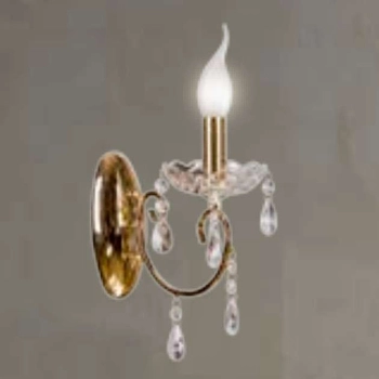 Kinkiet LAMPA ścienna AURORA 21-97609 Candellux świecznikowa OPRAWA glamour crystal z kryształkami maria teresa złota