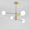 Loftowa LAMPA sufitowa DORADO LP-002/6P Light Prestige metalowa OPRAWA szklane kule plafon molekuły złote białe