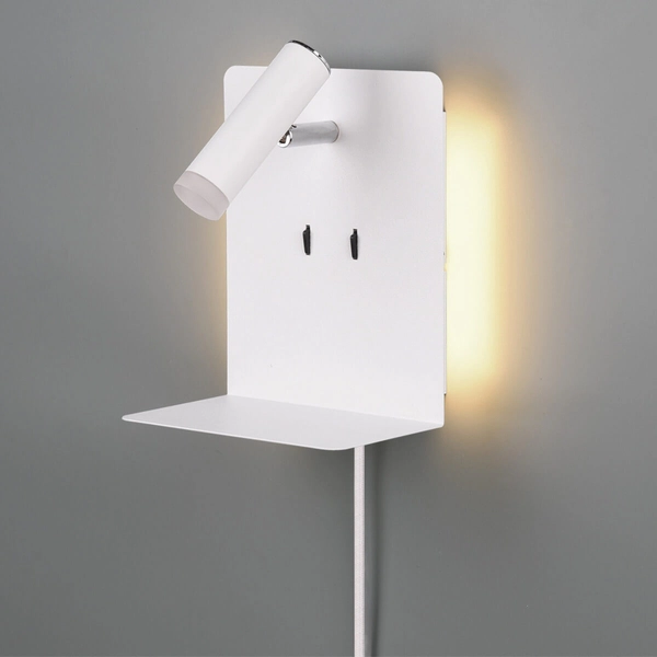 Kinkiet ścienny ELEMENT 222570231 Trio LED 6W 3000K tubka do sypialni biały