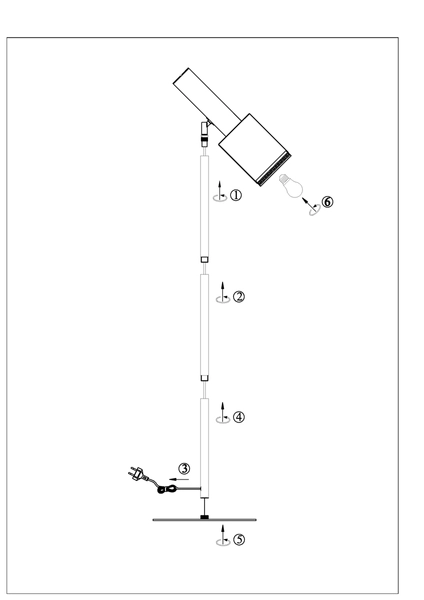 Lampa podłogowa stojąca Ozzy 108542 Markslojd reflektor czarny