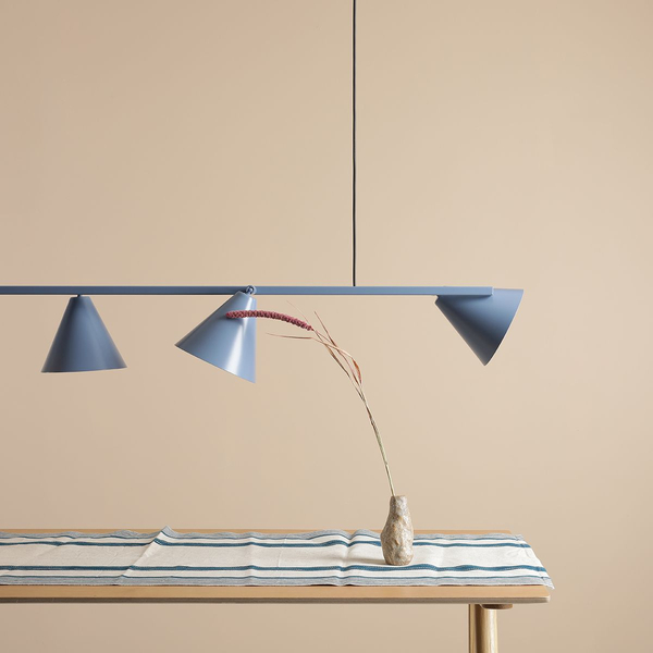 Lampa wisząca z kloszami Form 1108L16 Aldex nad stół niebieska