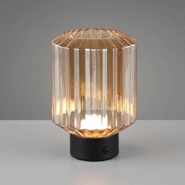 Nocna lampka Lord R57761113 LED 2W 3000K ładownie USB czarna bursztynowa