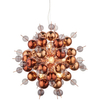 Zwisowa lampa salonowa L&-181584 Light& kule szklane miedziana