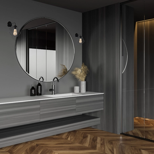 Druciana LAMPA ścienna COLIN MLP4788 Milagro metalowa OPRAWA industrialny KINKIET druciany czarny