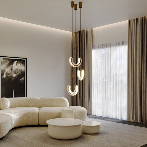 Wisząca lampa Maya P091PL-L18G3K Maytoni LED 10W 3000K łuk złoty