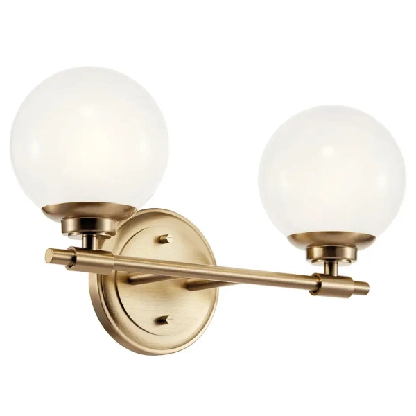 Naścienna lampa nad lustro Benno KL-BENNO2-CPZ IP44 mosiądz